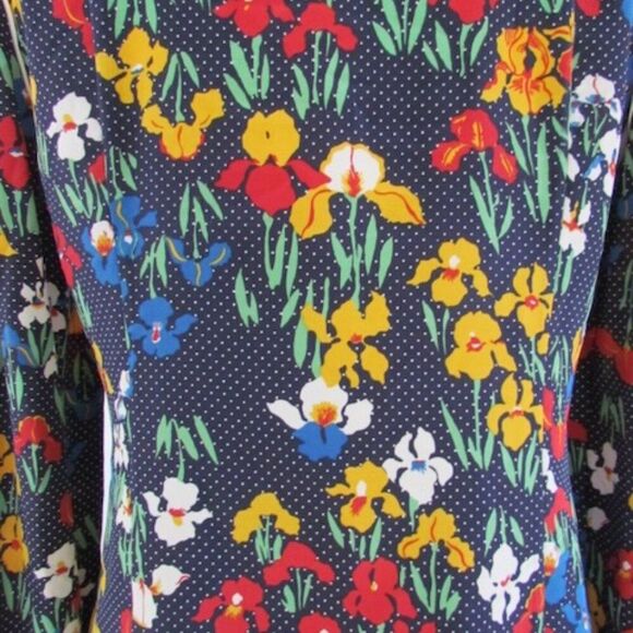 Tory Burch Floral & Polka Dot Silk Blouse Shirt Size 2 - Picture 13 of 16